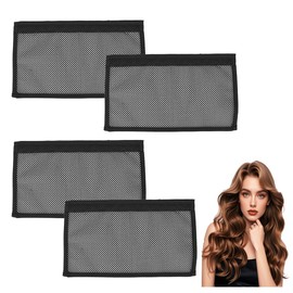 Hair Stretcher Lengthening Net for Curly Hair Prevent Shrinkage Lock Hair Stretcher Looser Curl Wave Hair Ringlets Hair Styling Tools Black 13in 4PCS