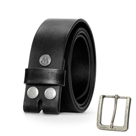 Wrangler Men's Genuine Leather Belt with Removable Buckle, Casual Style, Gift for Men