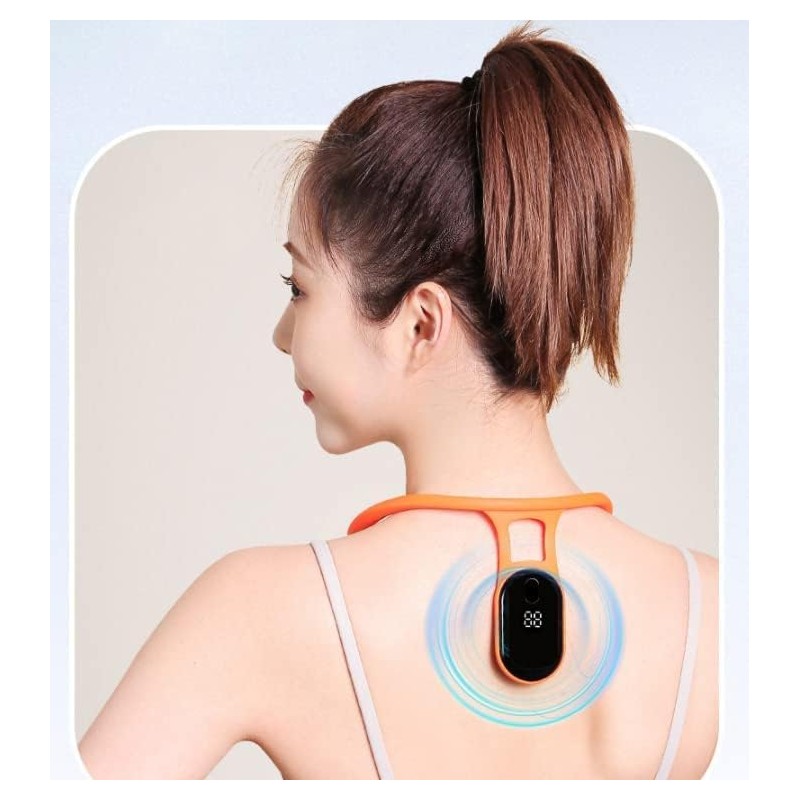 Mericle Ultrasonic Portable Lymphatic Soothing Body Shaping Neck Instrument (Black+Orange,one