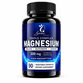 Triple Complex Magnesium Glycinate Supplement, 90 Caps