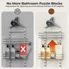 Orimade Aluminum Hanging Shower Caddy Over Head, Adjustable Anti-Slip Bathroom