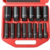 TONYNOL 1/2 Inch Deep Drive Impact Socket Set,6-Point,SAE(3/8" to 1-1/4"),14