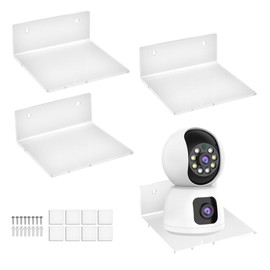 duozoanz Acrylic Wall Shelf, Wall Shelf No Drilling, Wall Shelf for Gluing, Suitable for Bedroom, Bathroom, Kitchen, Living Room, Office, Wall Shelf Suitable for Office