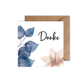 Thank You Card with Envelope - Thank You Folding Card Thank You Wedding Card and Other Occasions Thank You Card (Square)