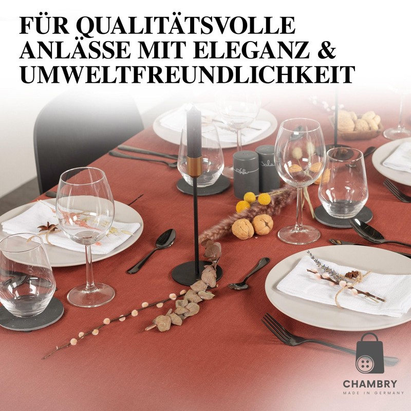chambry Tablecloth 100% Linen Stonewashed - Handmade in Germany -