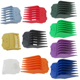 10-Pack Magetic Clipper Guards Set by BLUE ELF for Color Pro/Color Pro Plus/Chrome Pro, Color Coded Clipper Guides Replacement - Length: 1/16" to 1"
