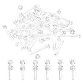 PATIKIL M3x25mm Clear Acrylic Screws and Hex Nuts Kit, 30 Set PC Plastic Phillips Round Head Bolts for Machine Accessories, Transparent