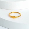 HMOOY Signet Ring, 14K Gold Plated Stackable Bow Slim Signet