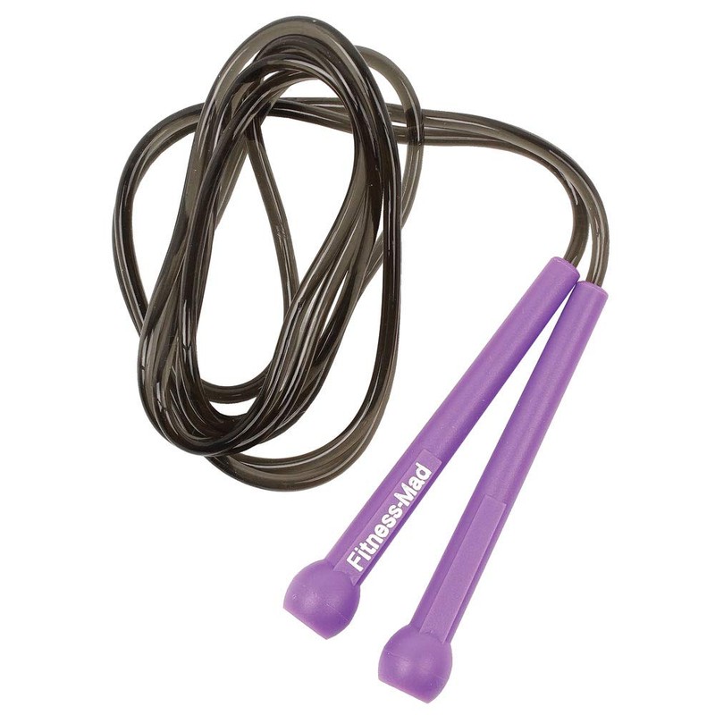 Fitness Mad Unisex Speed Only Purple Jump Rope, Black, 8