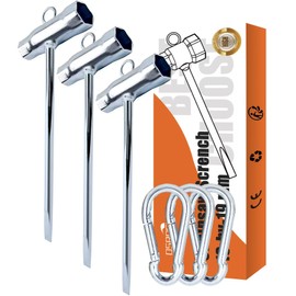 OSROENE Chainsaw Wrench, 3 Pack Chainsaw Tool Chain Saw Scrench with Hook, 13 by 19mm 1/2x3/4 T Wrench Spanner Tool