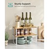 SONGMICS Cabinet Organizer Shelf, Set of 4 Kitchen Counter Shelves,