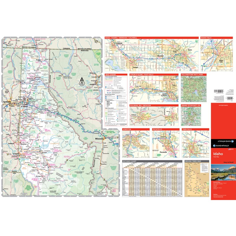 Rand McNally Easy to Read: Idaho State Map