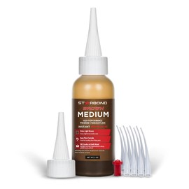 STARBOND Light Brown Medium CA Glue (Premium Cyanoacrylate Super Glue) Crack Filler 150 CPS Viscosity, for Woodworking, Woodturning, Carpentry, Guitar, 2oz