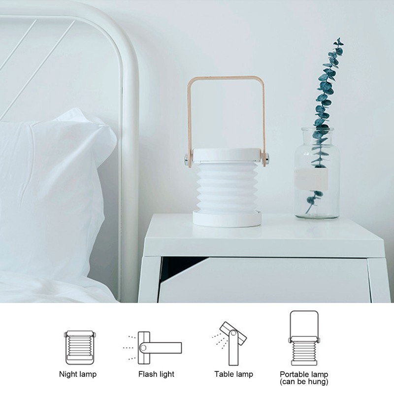 Bedside Lamp 360 Degrees Rotatable Folding Desk Reading Lamp Outdoor