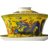 Gaiwan Tea Cup Chinese Dargon Sancai Cover Bowl Lip Coaster