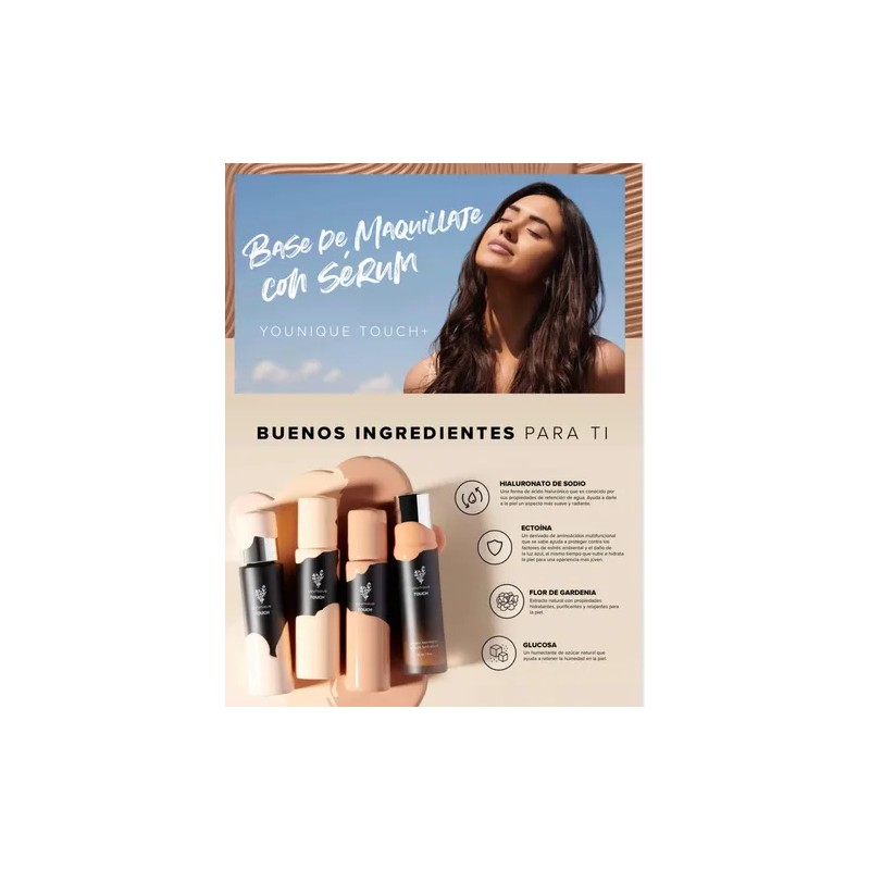 Base Younique Touch Acabado Natural 100% Original