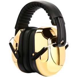 ProCase Noise Cancelling Ear Muffs, NRR 28dB Ear Protection Noise Cancelling Headphones for Adults Autism, Hearing Protection Ear Defender for Shooting Gun Range Mowing -Metalic Gold