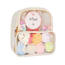 Patty Both Clear Backpack Transparent Ita Bag for Anime Lolita Bag DIY Cosplay(Ita Bag, White)