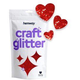 Glitter for Craft Heart Shaped Sequin Party Decoration Red Nail, Body, Face, Arts, Crafts 50g / 1.7oz