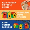 CRAFTY HAPPITOYS Birdhouse Kit - 15 Unfinished Wood Bird Houses