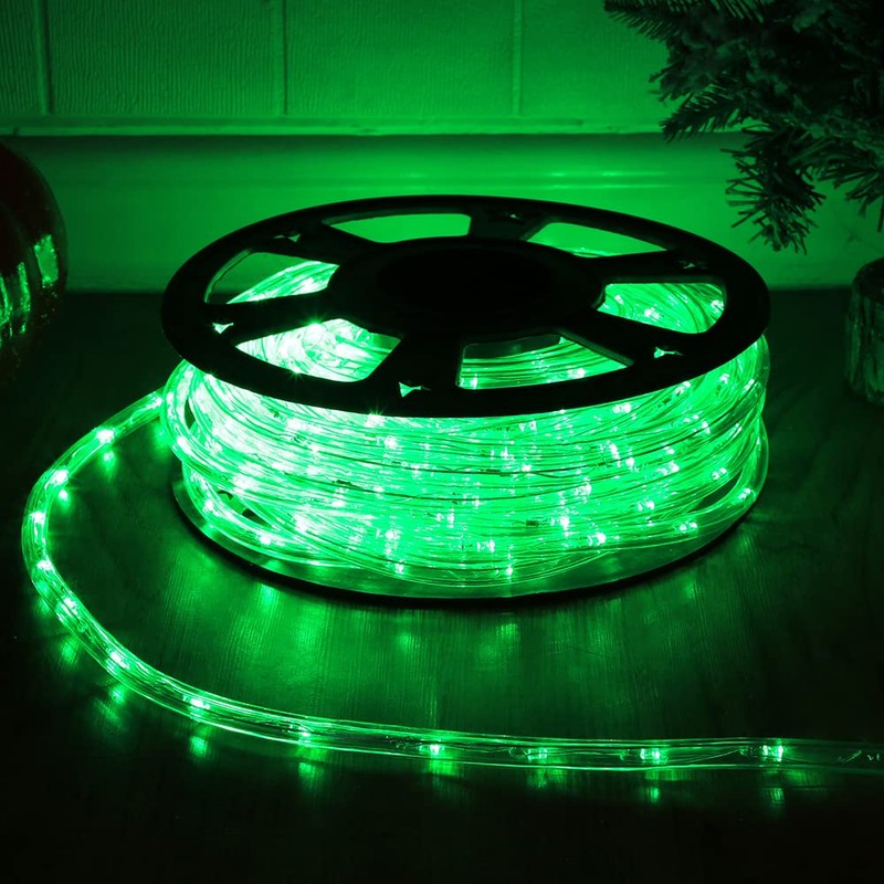 50ft 360 LED Waterproof Rope Lights,110V Connectable Indoor Outdoor Led