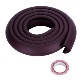 Protectores de bordes y esquinas a prueba de bebé, seguro para muebles de 2 m para mesa, muebles, protección de bordes afilados, goma (café)