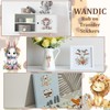 WANDIC 3 x Animal UV Stickers 3D Stickers Waterproof for