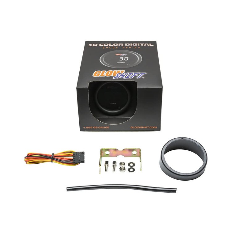 GlowShift 10 Color Digital Clock Gauge Kit - Multi-Color LED