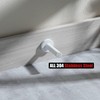 White Finish Stainless Steel Door Stopper with Rubber Tip