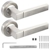 Decoranddecor Lumina Silver Internal Door Handles – Aluminium Handle Sets