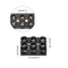 MECCANIXITY Terminal Block 500V 60A Dual Row 3 Positions Screw