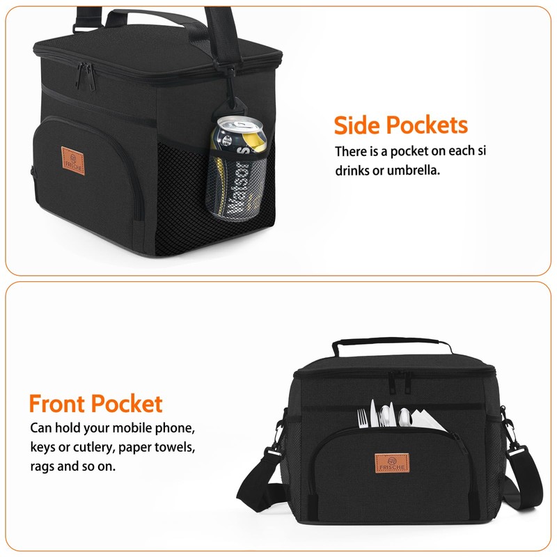 Adtefon Cooler Bag Insulated Large Soft Lunch Bag for Men