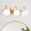 ZHUOER Modern Bathroom Vanity Light Fixtures 3 Lights Brushed Brass
