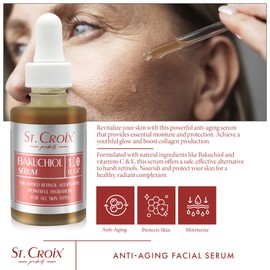 Premium Grade Bakuchiol Serum with Vitamins C & E - Concentrated Oil-Based Anti-Aging Serum for Face & Body - Hydrating Retinol Alternative - 1 oz