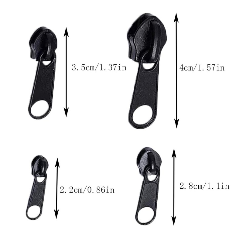 24 Pcs Zipper Replacement Zipper Pull Replacement Zippers Sewing Replacements