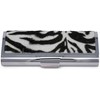 Metallic Hard Shell Zebra Print Protective Case for Eyeglasses and