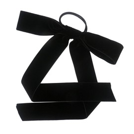 Healeved Velour Bow Hair Band for Women 1 Piece Large Decorative Hair Tie Soft Elastic Ponytail Holder for Daily Wear and Special Occasions