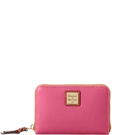 Dooney & Bourke Wallet, Pebble Grain Medium Zip Around Wallet - Pink