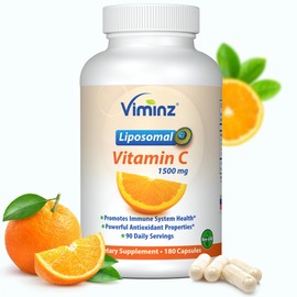 Liposomal Vitamin C - 1500 mg Per Serving - Collagen and Immune System Booster - 180 Capsules