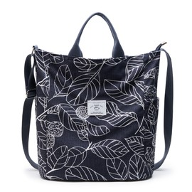 KALIDI Corduroy Tote Bag, Large Messenger Bag Shoulder Hobo Crossbody Zipper Bag Casual Work Shopping Women Leaf