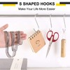 MgcTolBox 20 PCS S Hanging Hooks,Metal Hanging Hook Multi Function