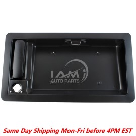 I AM AUTO PARTS Rear Back Door Handle & License Plate Tag Bracket Cargo For Ford Van 92 - 2007