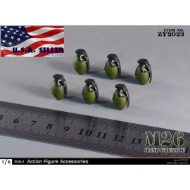 ZY TOYS 1/6 WWII Soldier M26 Grenade Model Set For 12" Hot Toys WORLDBOX Figure USA