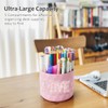 Nuozme Bling Desk Organizer, Glitter Love Rhinestone Rotating Pencil Pen