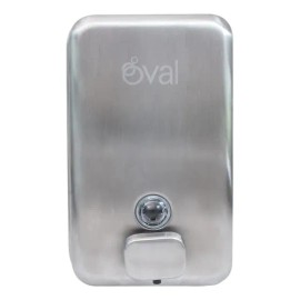Jabonera De Acero Inoxidable Oval Rellenable 1 L Dv057 Color Plateado