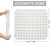 Shower Mat, White, 48 x 48 cm, Square Shower Mat,