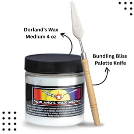 Jacquard Dorland's Wax Medium – 4 fl oz – Cold Wax for Oil Painting & Watercolor Sealing – Protective Finish – with Bundling Bliss Palette Knife
