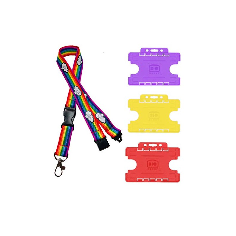 20mm Rainbow Lanyard with Safety Breakaway - Storms Dont Last