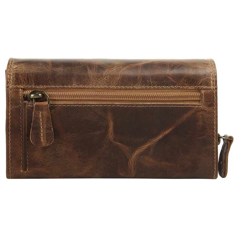 BAGAN 020796 Women's Genuine Leather Wallet Brown, brown, Classic