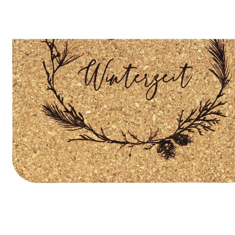 Untersetzer Winter mit Spruch – Korkuntersetzer eckig 4 er Set